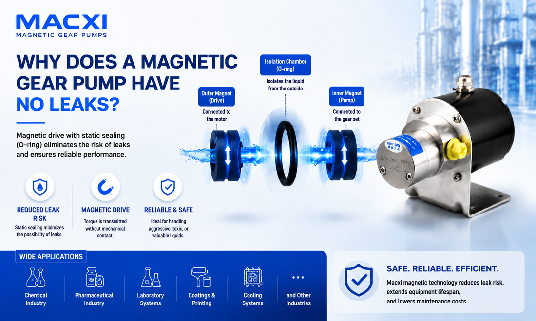 Why magnetic gear pumps are leak free and working principle explanation by Macxi