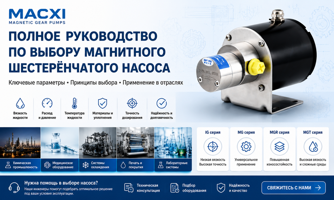 Полное руководство по выбору магнитного шестерёнчатого насоса Macxi