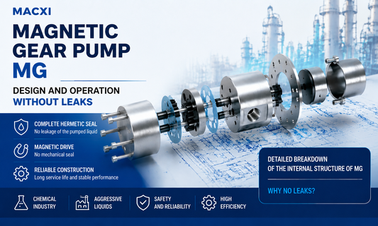 MG magnetic gear pump structure overview and working principle by Macxi