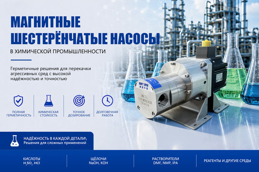 Магнитный шестерёнчатый насос Macxi для химической промышленности