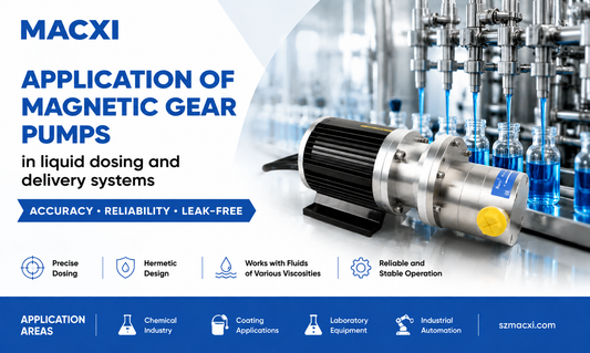 Macxi magnetic gear pump for liquid dosing and delivery systems in industrial applications